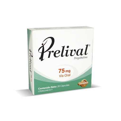 PRELIVAL PREGABALINA 75MG CAP X 20 